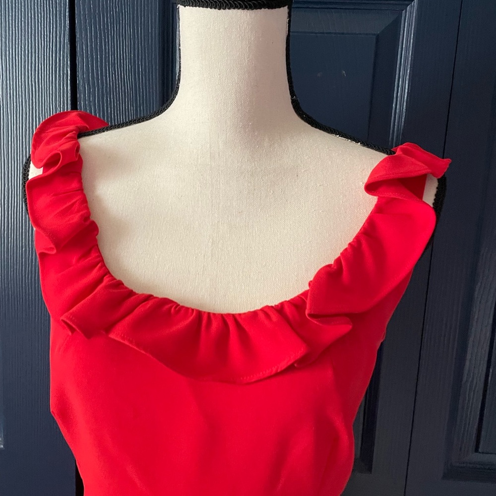 Nanette Lepore Red Ruffle Dress - Picture 11 of 12